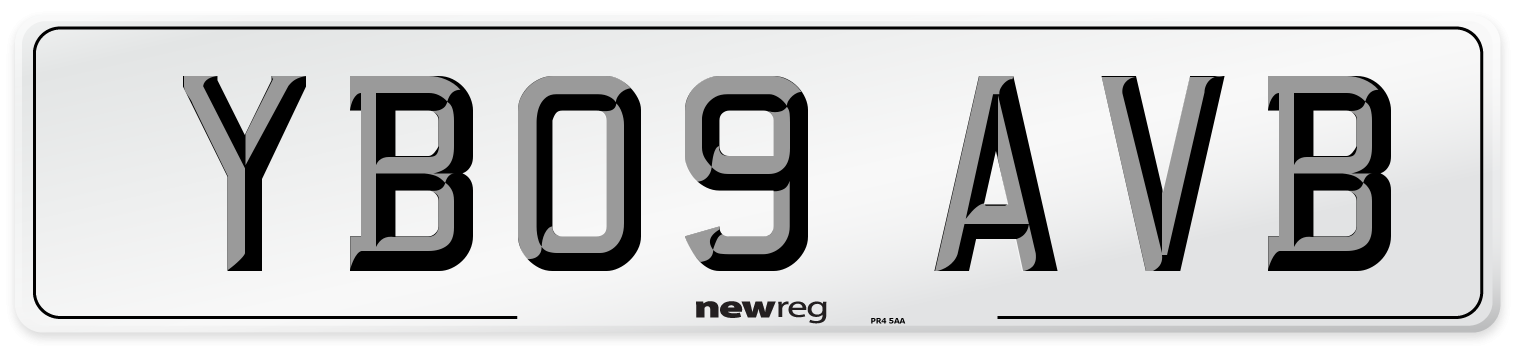 YB09 AVB Number Plate from New Reg